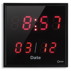 Horloge à date LED - rouge