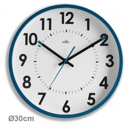 Horloge silencieuse Abylis Ø30cm - bleu canard