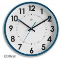Horloge silencieuse Abylis Ø30cm - bleu canard