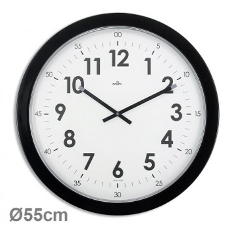Horloge géante silencieuse Imperia Ø55cm noire