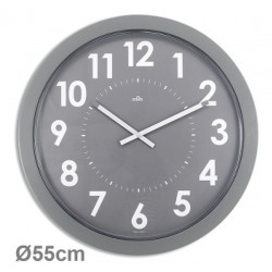 Horloge géante silencieuse Imperia Ø55cm grise